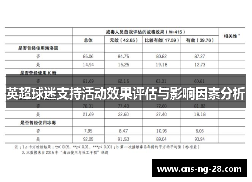 英超球迷支持活动效果评估与影响因素分析