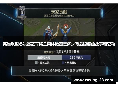 英雄联盟总决赛冠军奖金具体数额是多少背后隐藏的故事和变动